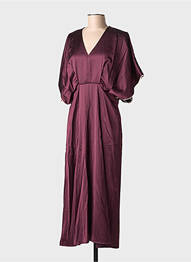 Rochie lungă mâneci scurte mâneci scurte violet NUMPH femme