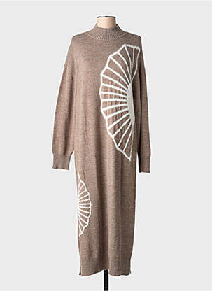 Rochie pulover maro NUMPH femeie