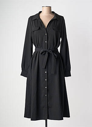Rochie midi mâneci lungi mâneci lungi negru ARTLOVE femeie