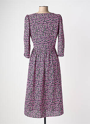 Rochie midi imprimeu floral mâneci 3/4 roz LA PETITE ETOILE femeie