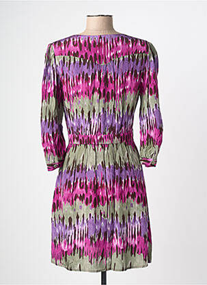 Rochie midi mâneci 3/4 mâneci 3/4 violet LA PETITE ETOILE femeie