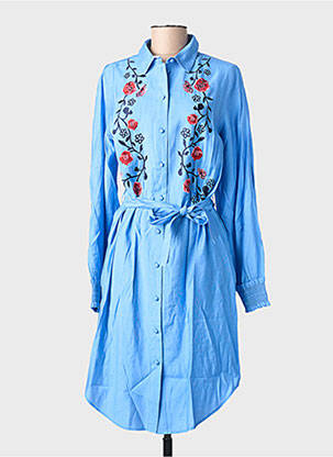 Rochie midi mâneci lungi mâneci lungi albastru NUMPH femeie