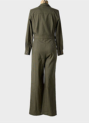 Salopetă-pantalon închidere cu nasturi pe față mâneci lungi verde LA PETITE ETOILE femeie