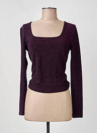 Top elasticitate mâneci lungi violet LA PETITE ETOILE femeie