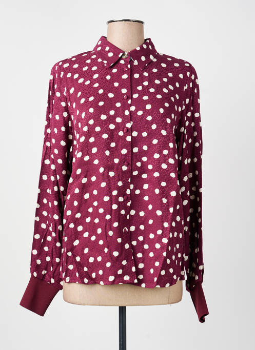 Cămașă croială dreaptă mâneci lungi violet NUMPH femme