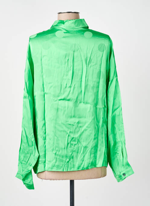 Cămașă croială dreaptă mâneci lungi verde NUMPH femme
