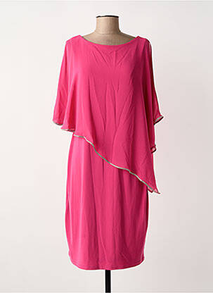 Rochie midi croială fluidă mâneci scurte roz JOSEPH RIBKOFF femeie