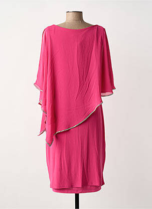 Rochie midi croială fluidă mâneci scurte roz JOSEPH RIBKOFF femeie