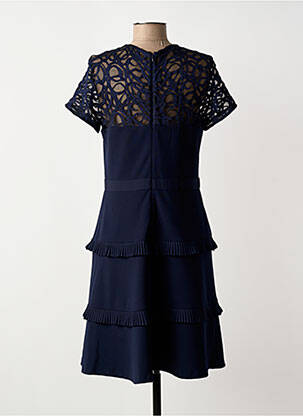 Rochie midi țesătură crep mâneci scurte albastru JOSEPH RIBKOFF femeie