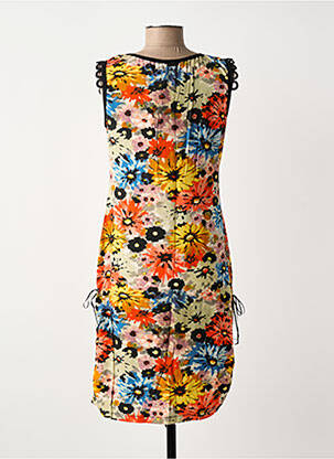 Rochie midi imprimeu floral fără mâneci galben LO! LES FILLES femeie