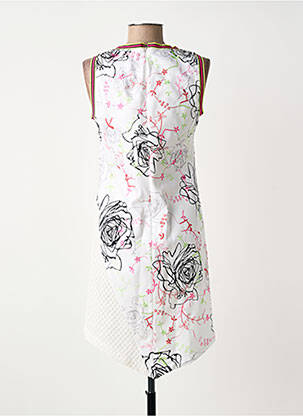 Rochie midi imprimeu floral fără mâneci alb LESLIE femeie