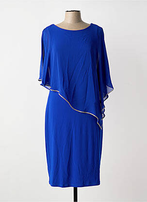 Rochie midi croială fluidă mâneci 3/4 albastru JOSEPH RIBKOFF femeie