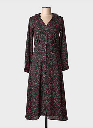Rochie lungă mâneci lungi mâneci lungi negru COMPAÑIA FANTASTICA femeie