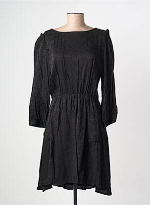 Rochie midi imprimeu fantezie mâneci lungi negru FREEMAN T.PORTER femeie