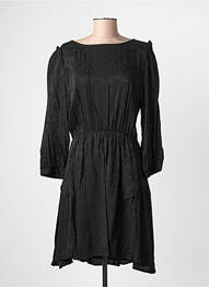 Rochie midi imprimeu fantezie mâneci lungi negru FREEMAN T.PORTER femme