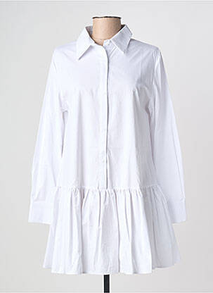 Rochie scurtă croială evazată mâneci lungi alb LUZABELLE femeie