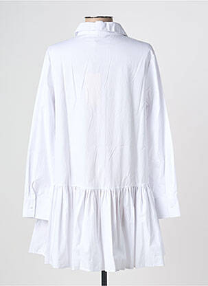 Rochie scurtă croială evazată mâneci lungi alb LUZABELLE femeie