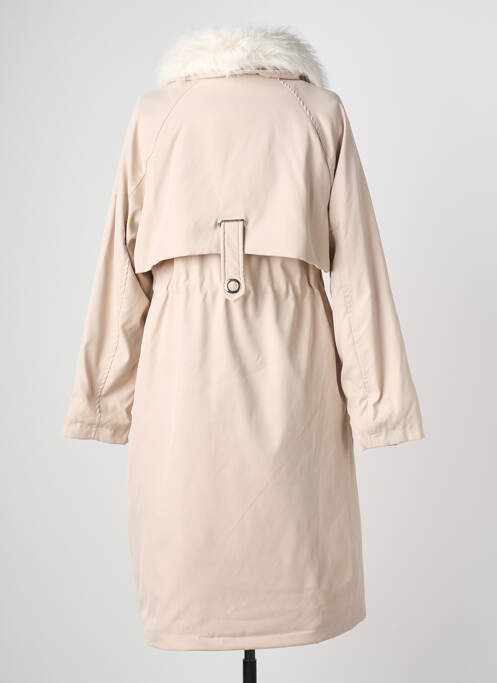 Palton lung buzunare fără glugă bej MOLLY BRACKEN femme