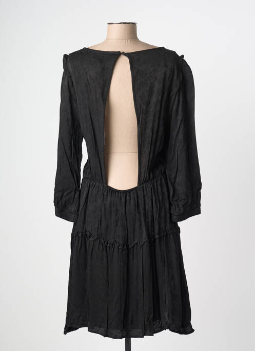 Rochie midi imprimeu fantezie mâneci lungi negru FREEMAN T.PORTER femme