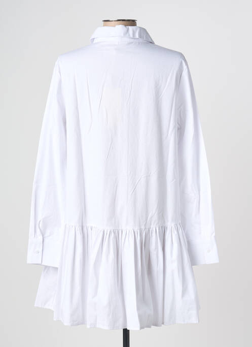 Rochie scurtă croială evazată mâneci lungi alb LUZABELLE femme