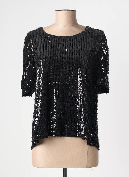 Top mâneci scurte mâneci scurte negru COMPAÑIA FANTASTICA femme