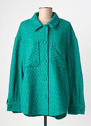 Jachete casual croială dreaptă verde CHERRY PARIS femeie