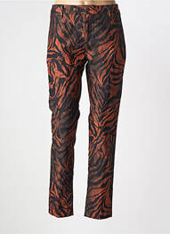 Pantalon chino țesătură poplin mărime normală portocaliu FREEMAN T.PORTER femme
