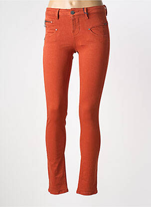 Blugi skinny elasticitate talie joasă portocalie FREEMAN T.PORTER femeie