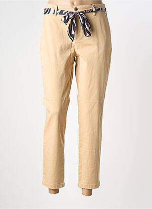 Pantalon chino țesătură poplin mărime normală bej FREEMAN T.PORTER femeie