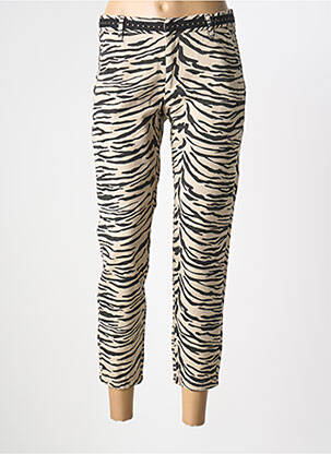 Pantalon 7/8 elasticitate talie joasă bej FREEMAN T.PORTER femeie