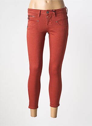 Blugi skinny elasticitate talie joasă portocalie FREEMAN T.PORTER femeie