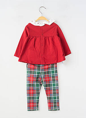 Set pantaloni broderie roșu MAYORAL fată