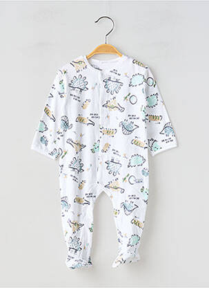 Pijama închidere cu capse la picioare alb BABY BOL băiat