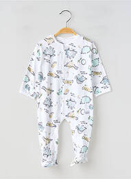 Pijama închidere cu capse la picioare alb BABY BOL garcon