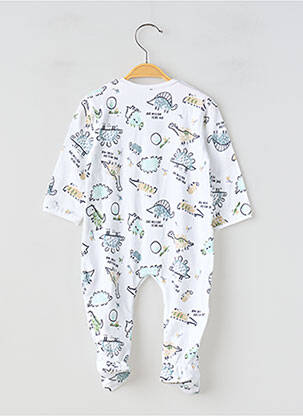 Pijama închidere cu capse la picioare alb BABY BOL băiat