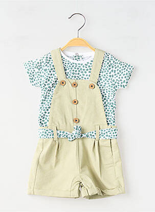 Set pantaloni tip de tricou verde BABY BOL fată