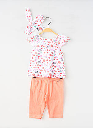 Set pantaloni tip de tricou portocalie BABY BOL fată