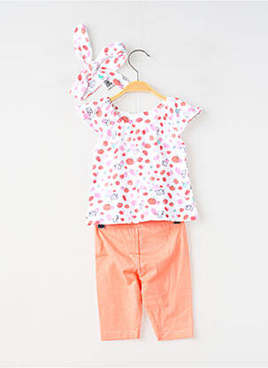 Set pantaloni tip de tricou portocalie BABY BOL fată