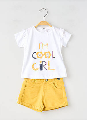 Set șort mâneci scurte galben BABY BOL fată