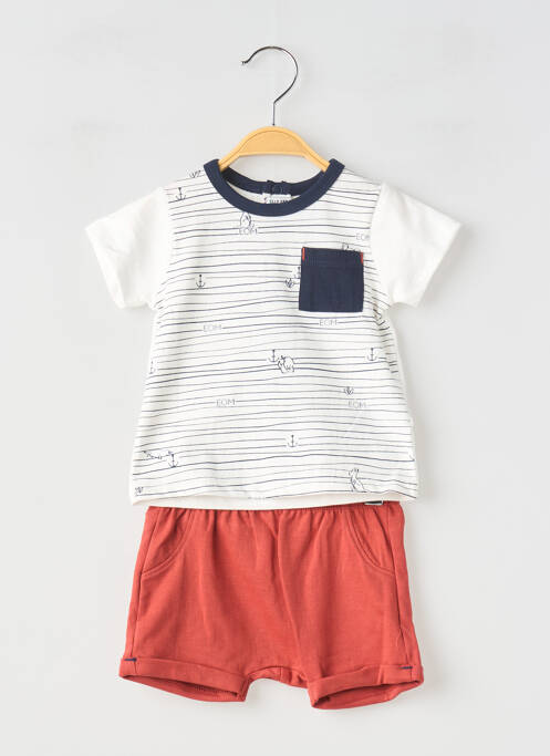 Set șort roșu ELLE EST OU LA MER băiat