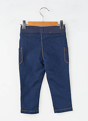 Jegging țesătură denim talie elastică albastru ELLE EST OU LA MER fată