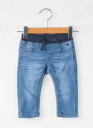 Jegging țesătură denim talie elastică albastru NOPPIES fată