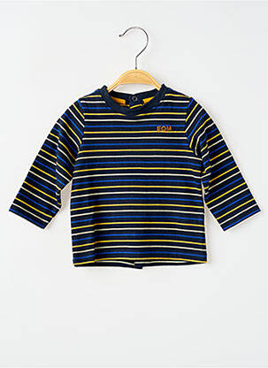 Tricou închidere presată mâneci lungi albastru ELLE EST OU LA MER băiat