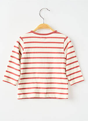 Tricou mâneci lungi mâneci lungi roșu ELLE EST OU LA MER băiat