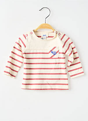 Tricou mâneci lungi mâneci lungi bej ELLE EST OU LA MER băiat