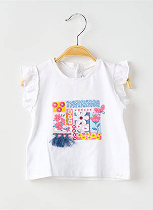 Tricou elasticitate mâneci scurte alb MAYORAL fată