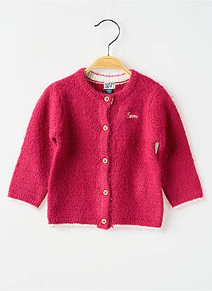 Vestă cu mâneci lungi roz ELLE EST OU LA MER fată