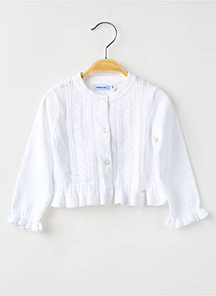 Vestă cu mâneci lungi alb MAYORAL fată