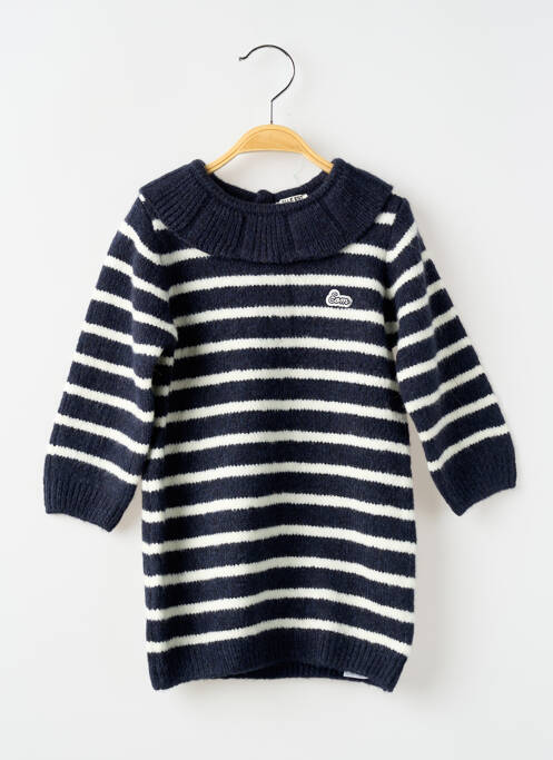 Rochie pulover albastru ELLE EST OU LA MER fată