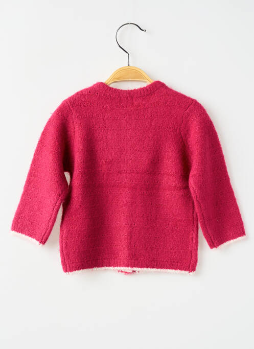 Vestă cu mâneci lungi roz ELLE EST OU LA MER fată